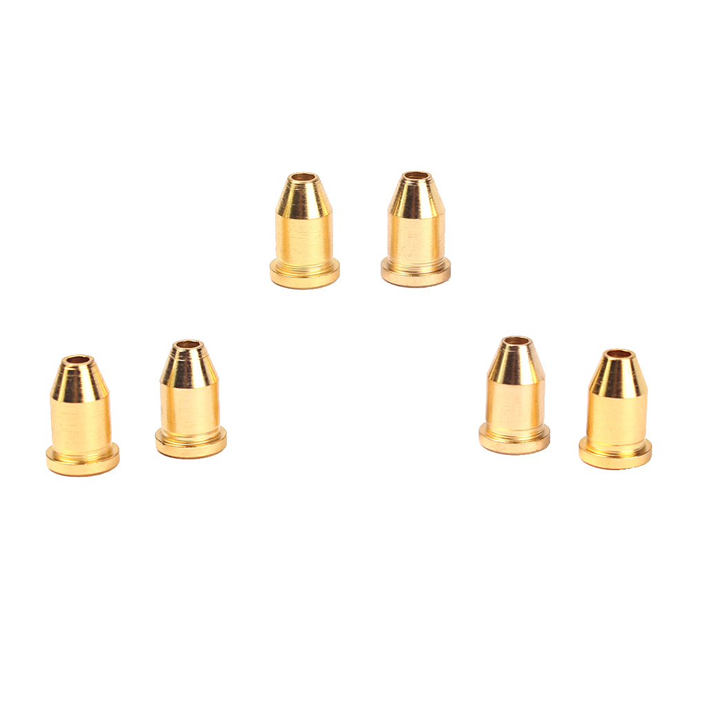 

6pcs Gold Guitar Mounting Ferrules Steel Bushings Electric Guitar Accessory