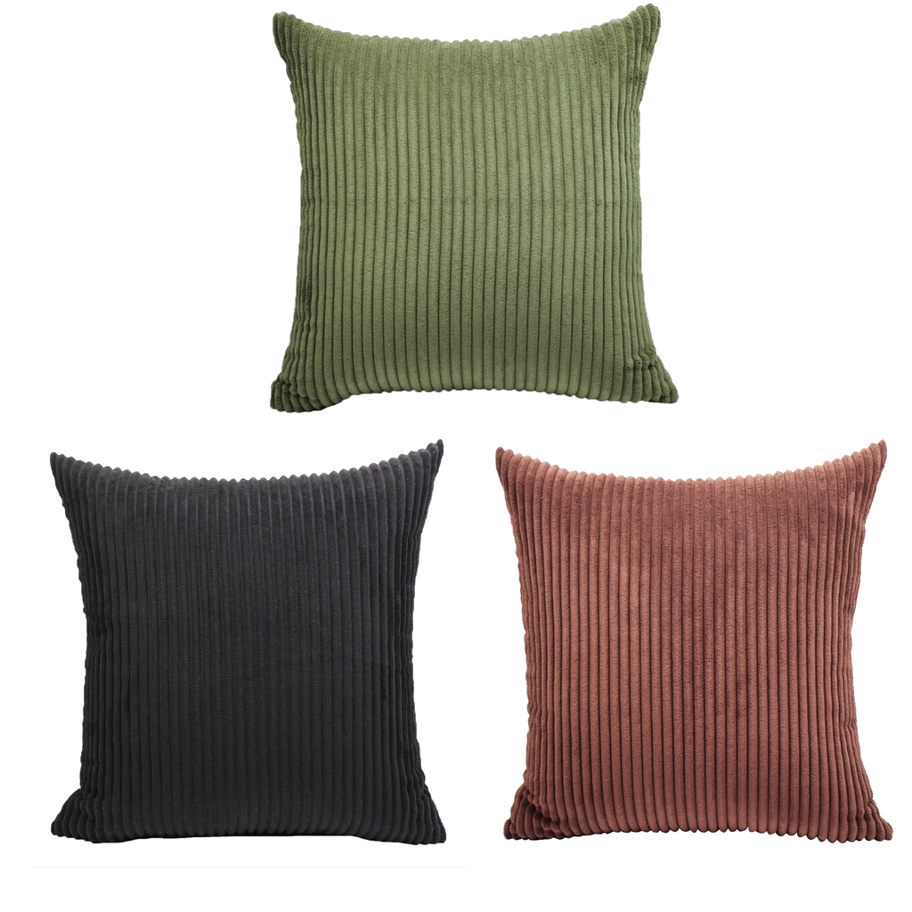 

3pcs corduroy square throw pillow covers case for sofa/bedroom/car- 50x50cm