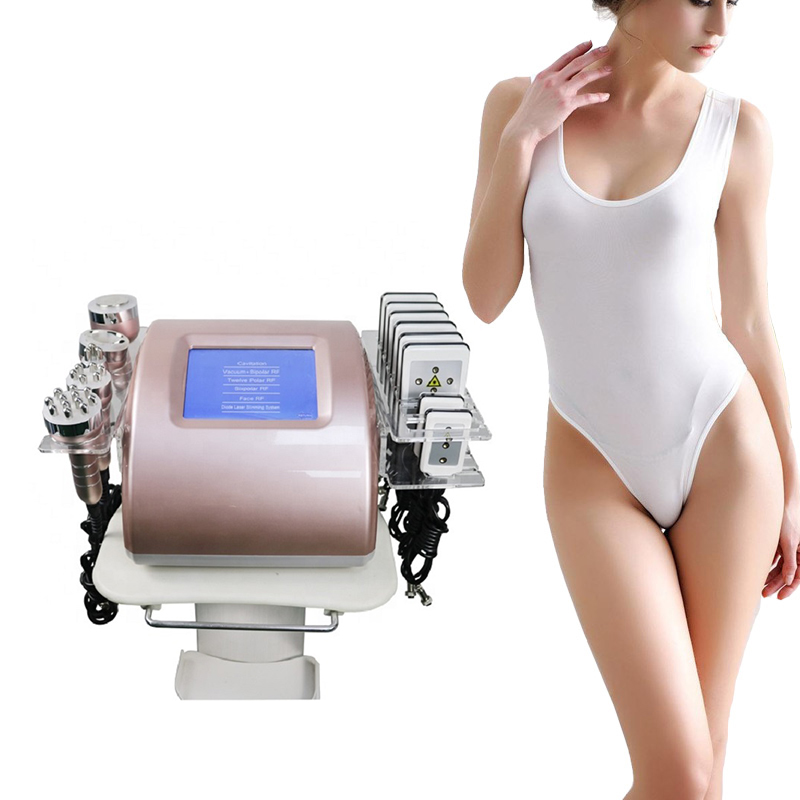 

6 in 1 Liposuction Ultrasonic Cavitation Body Slimming Machine Professional Fat Explode RF Vacuum Weight Loss Shaping Beauty Instrument