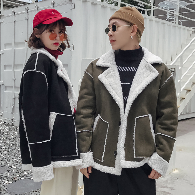 

2019 Winter Lover's Stand Collar Cotton Coats High Quality Thick Coat Zipper Frontfly 2 Color Size S to 2XL J9537-2502-G, Black