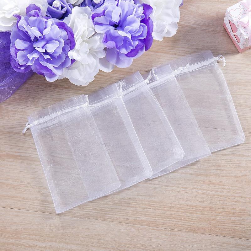 

100 Organza Gift Bags For Wedding Party Decoration Love And Jewelry Packaging Pouches Baby Shower Bag#W