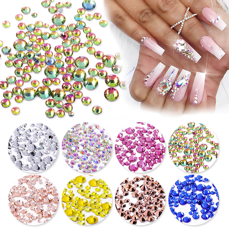 

400pcs Mix Sizes Rhinestones Stones Nail DIY Tool For Nails 3D Nail Art Decorations Rhinestones For Nails Accessories