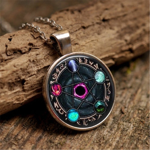 

New Arrival Wiccan Pendant Necklace Constellations of The Zodiac Wicca Pagan Jewelry Glass Cabochon Jewelry 424