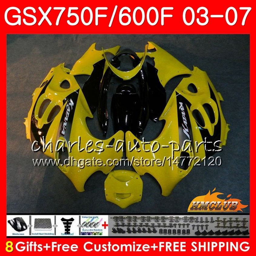 

Body For SUZUKI KATANA GSXF750 GSX600F GSX750F GSXF600 3HC.62 GSXF 750 600 03 04 05 06 07 2003 2004 2005 2006 2007 light yellow Fairing kit