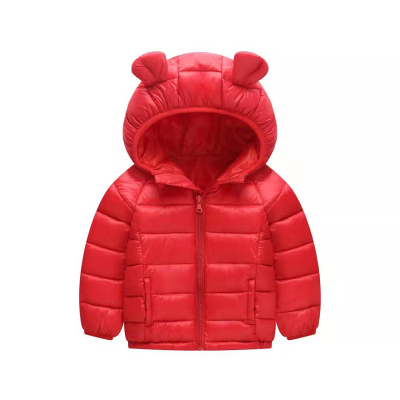 

Girls Jackets For 1-5y Baby Girls Coats Kids Boys Autumn Warm Winter Jackets Boys Hooded Outerwear Coat Children' Clothes, Red