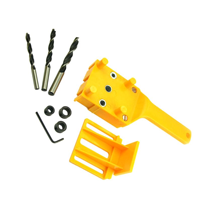 

New Woodworking Dowel Jig Plastic Pocket Hole Jig 6mm 8mm 10mm Bit Guide Tool for Carpentry Dowel Set-30