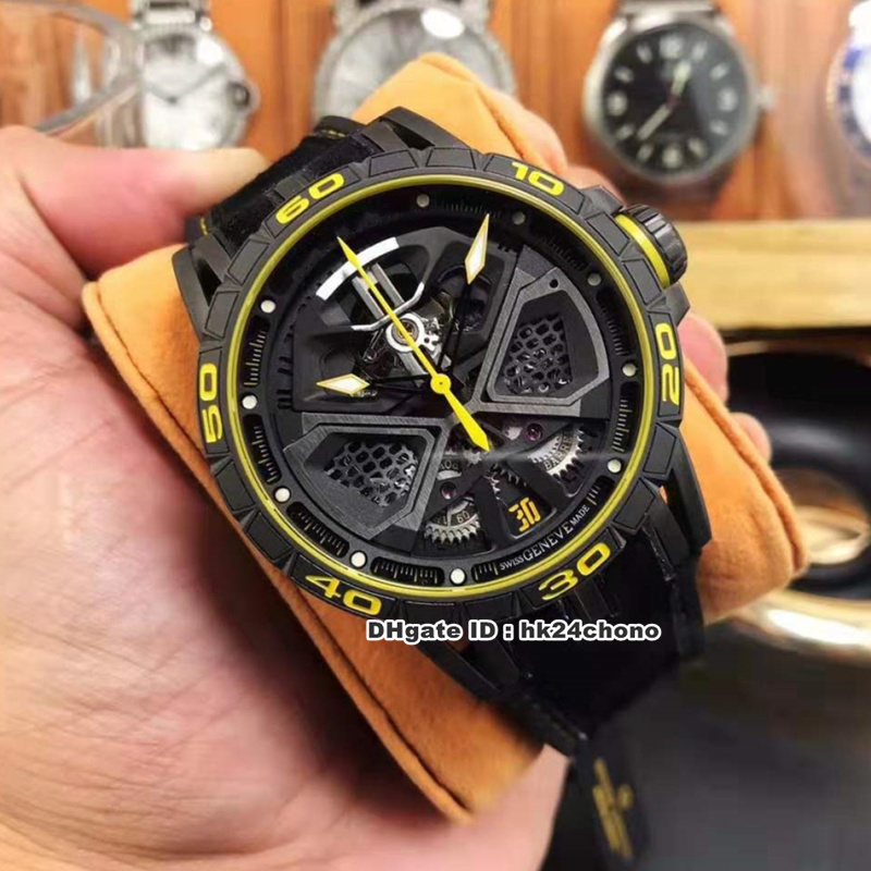 

Top Best Excalibur Huracan Performante RDDBEX0792 Black DLC Titanium RD630 Automatic Mens Watch Skeleton Dial Leather Strap Gents Watches