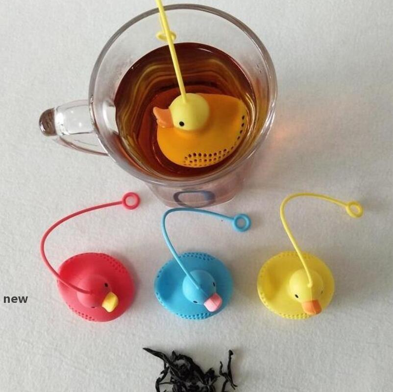 

Duck Tea Filter Strainers Silicone Cute Special Designed Duck shape style Filter Loose Leaf Coffe Tea Strainers IIA27