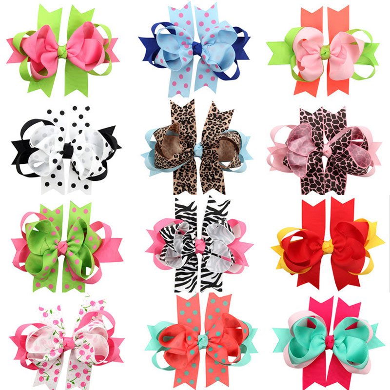 

New Fashion Baby Girls Barrettes Double Bowknot Kids Hairpins Children Hair Accessories hair clip party birthday gift Free shipping, Mixed