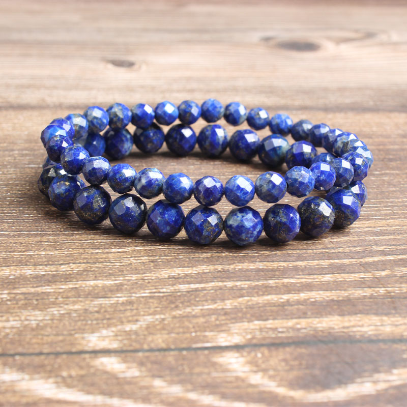 

6/8mm fashion natural Jewelry faceted faceted stone beads Bracelet DIY Charms Men Strand Beads Yoga Women Bracelets