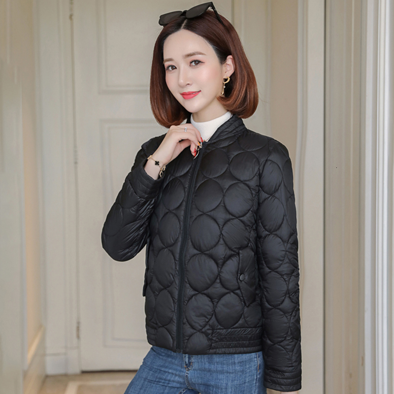 

Round collar winter women's jacket autumn cotton padded jacket women's short overcoat 5-color Pacacasaco dress, Beige