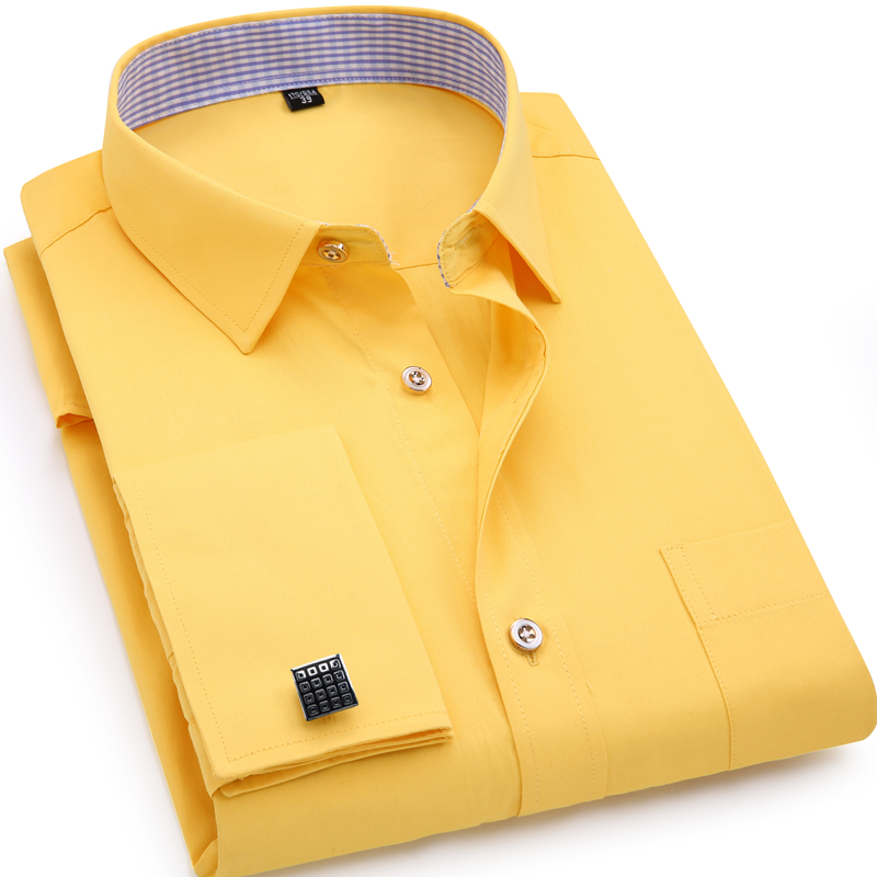 camisa color amarillo para hombre