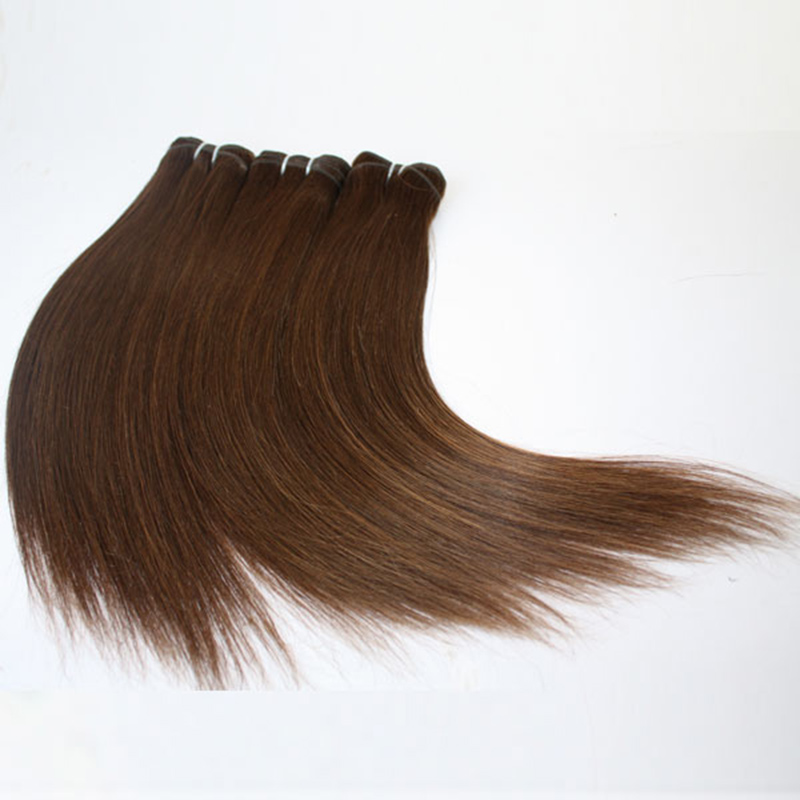 

Grade 8A--Top Quality Hair Color 2# 100g per bundle & 4 bundles , 100% human non-remy straight wave hair pieces, DHL FREE