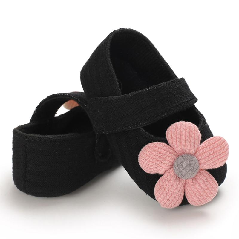 

Children Baby Girls' Walking Shoes Cute Flower Comfortable Closure Fashionable Children's Walking Shoes Soft Bottom, Gray