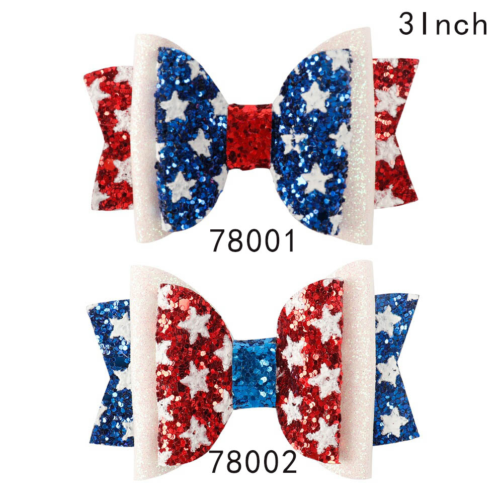 3'' glitter hair clips