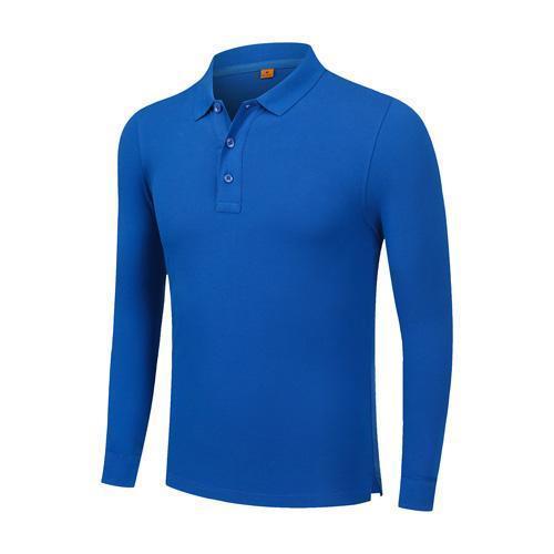 

2019 Summer Fashion Mens and Women Long Sleeve Cotton T-Shirt blue POLO uniform SD-2chongfu-99, Gray