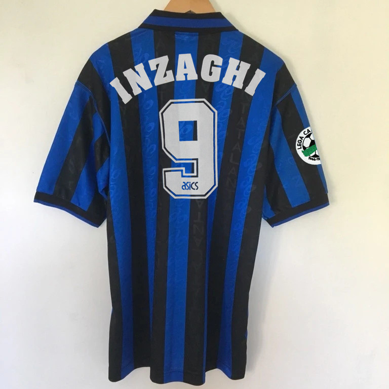 

Retro Atalanta 1996-97 Soccer Jerseys Inzaghi Lentini Classic Futbol Vintage Football Camiseta Shirt Kit Maillot Maglia, With serie a patches