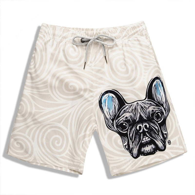 FullBo Cute Husky with Pink Glasses Pattern Little Boys Short Swim Trunks Quick Dry Beach Shorts