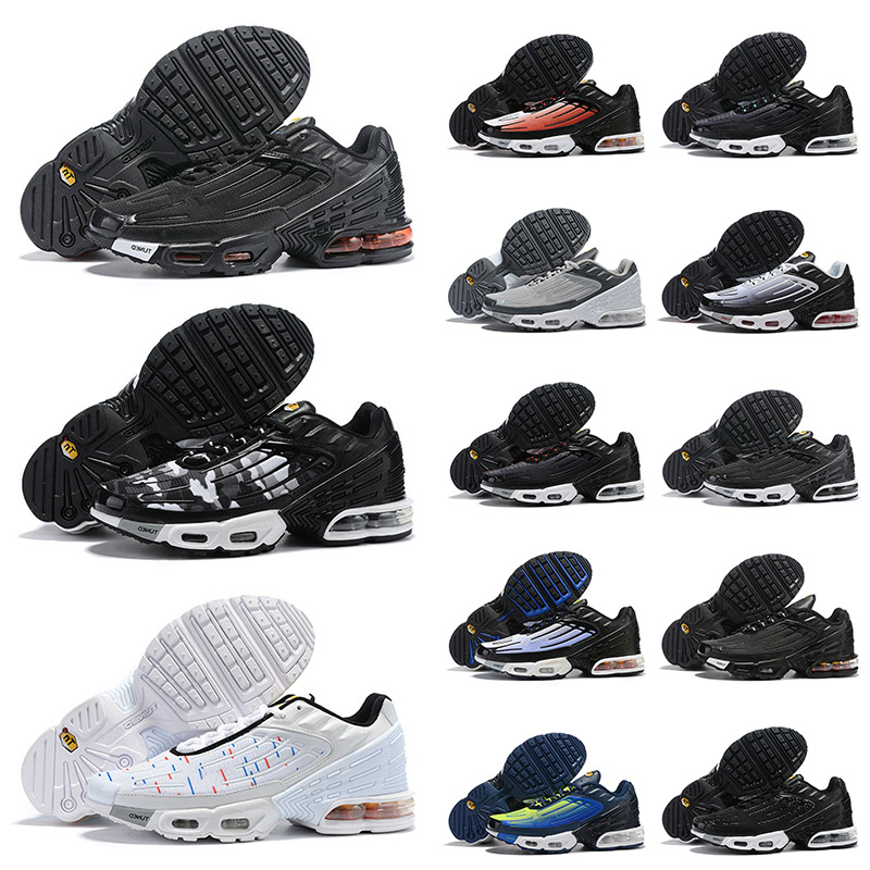 Nike Air Max Tn Plus Airmax Tn 3 Marque de haute qualité Hommes formateurs Coussin Tuned Mode Chaussures de course Triple Whiye Camo Chaussures a
