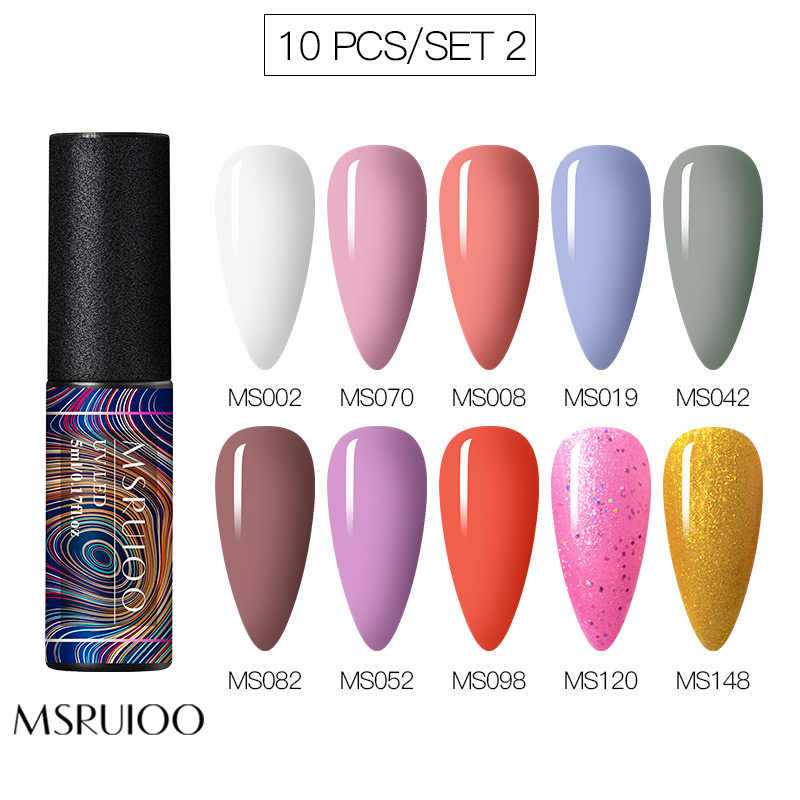 

Msruioo 4/6//10 Colors Gel Nail Polish Nail Kits For Nails Semi Permanent Soak Off Gel Polish Varnish Uv Set for Manicures