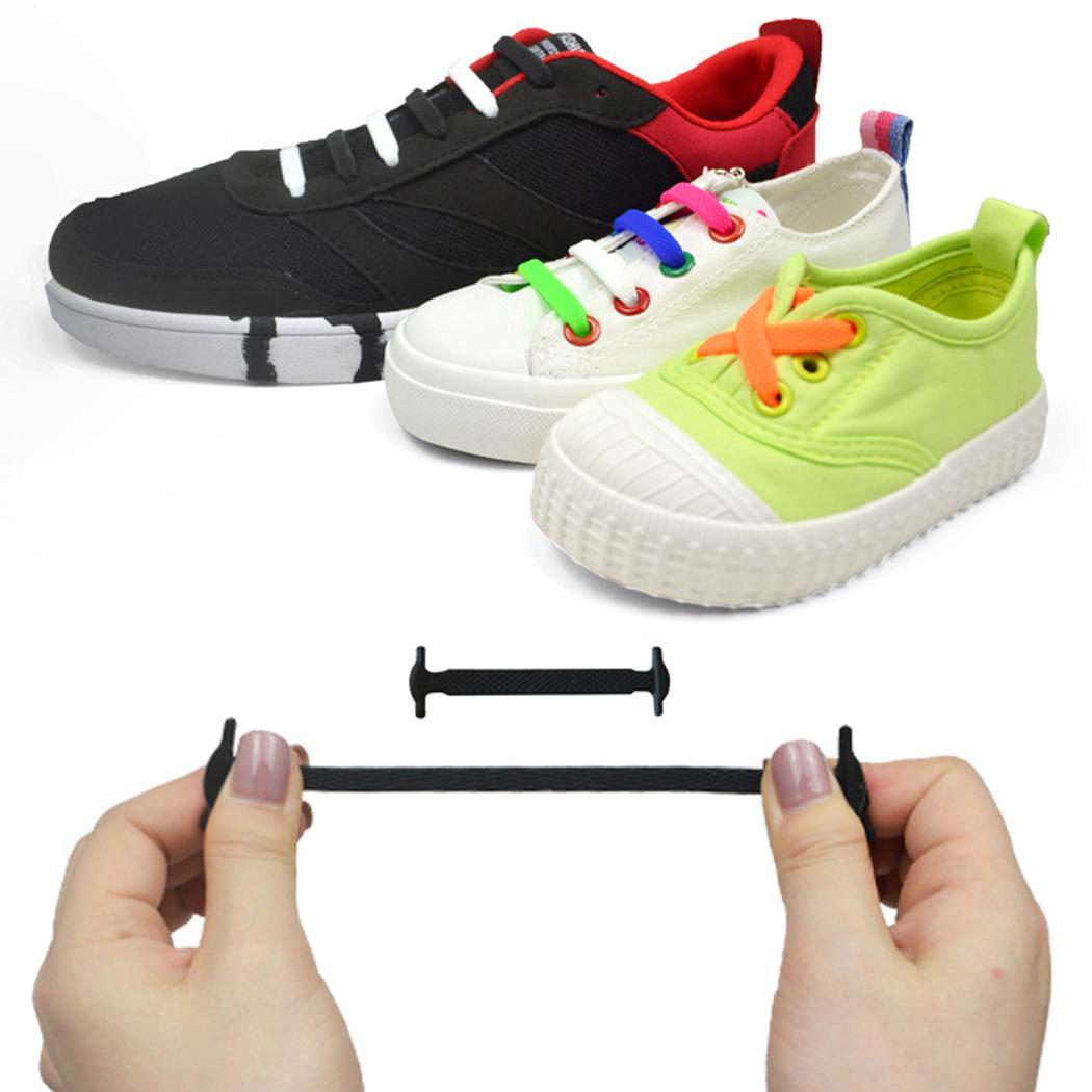 2019 New Fashion Unisex Flexible Elastic Shoelace Wash Free No Knotting