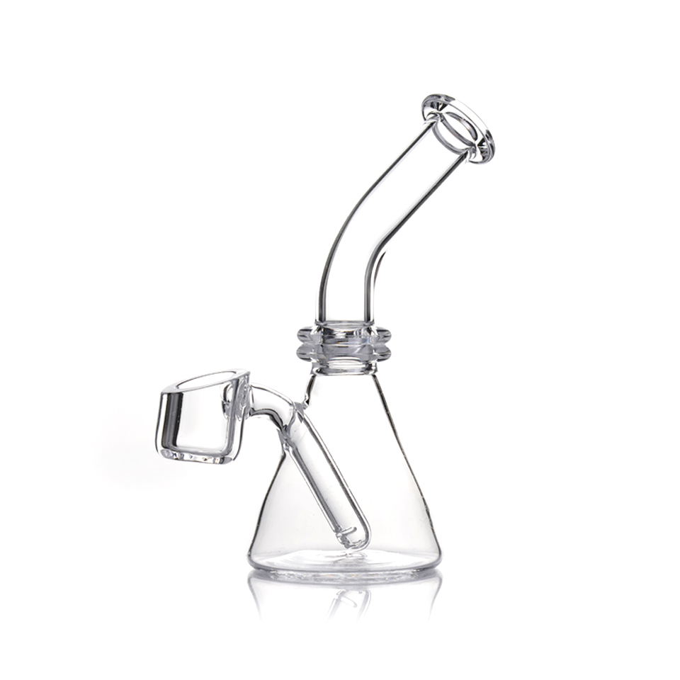 

Beaker Bong Mini Bong 5 " Beaker with 4mm Quartz Banger Glass Bong Oil Rig Glass Water pipe Portable bongs
