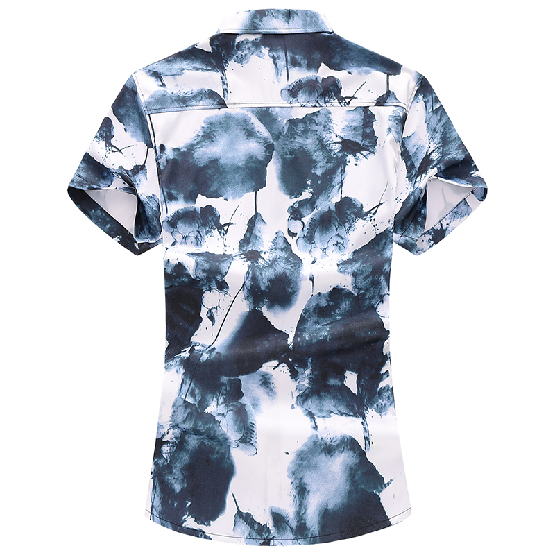 

Plus Size 5XL 6XL 7XL Men's Flower Shirt 2020 Summer New Fashion Casual Hawaiian Short Sleeve Shirt Male Brand Clothes, 1911