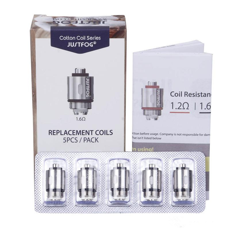 

New packing Authentic Justfog Q16 C14 G14 S14 Coil Head 1.2ohm 1.6ohm Original Cotton Replacement Coil for Justfog Kit Tank Atomizer