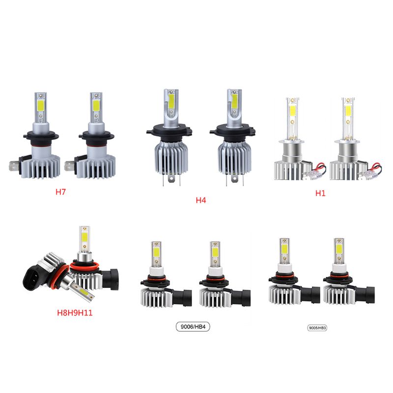 

2pcs H1 H4 H7 H11 H8 H9 9005 9006 Led Headlight Bulbs 6400LM Car Styling 6000K