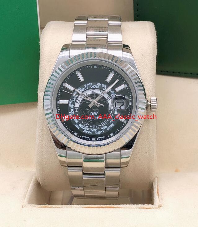 

New Hot High quality watches 42mm Sky-Dweller Black dial 326938 Asia 2813 Automatic Mechanical Mens Watch Watches