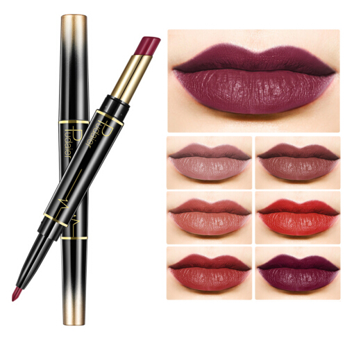 

2 In 1 Lip liner Pencil Double-end Waterproof Nude Color Sexy Lipstick Pencil Long-lasting Women Makeup rossetto