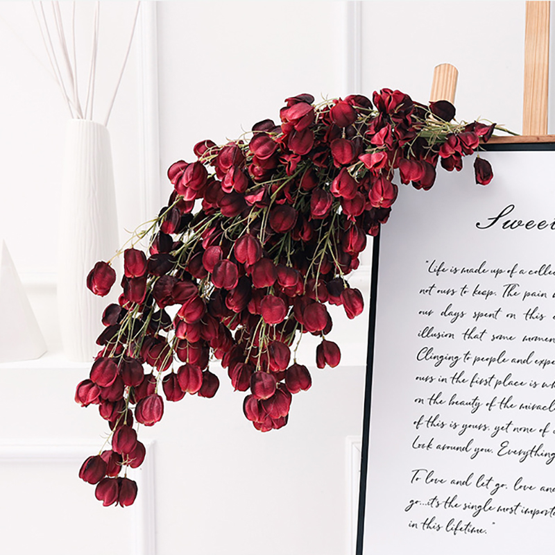 

Artificial flowers Cape Gooseberry decor plant fake flower High simulation silk flower for balcony home decoration lantern fruit, Pink