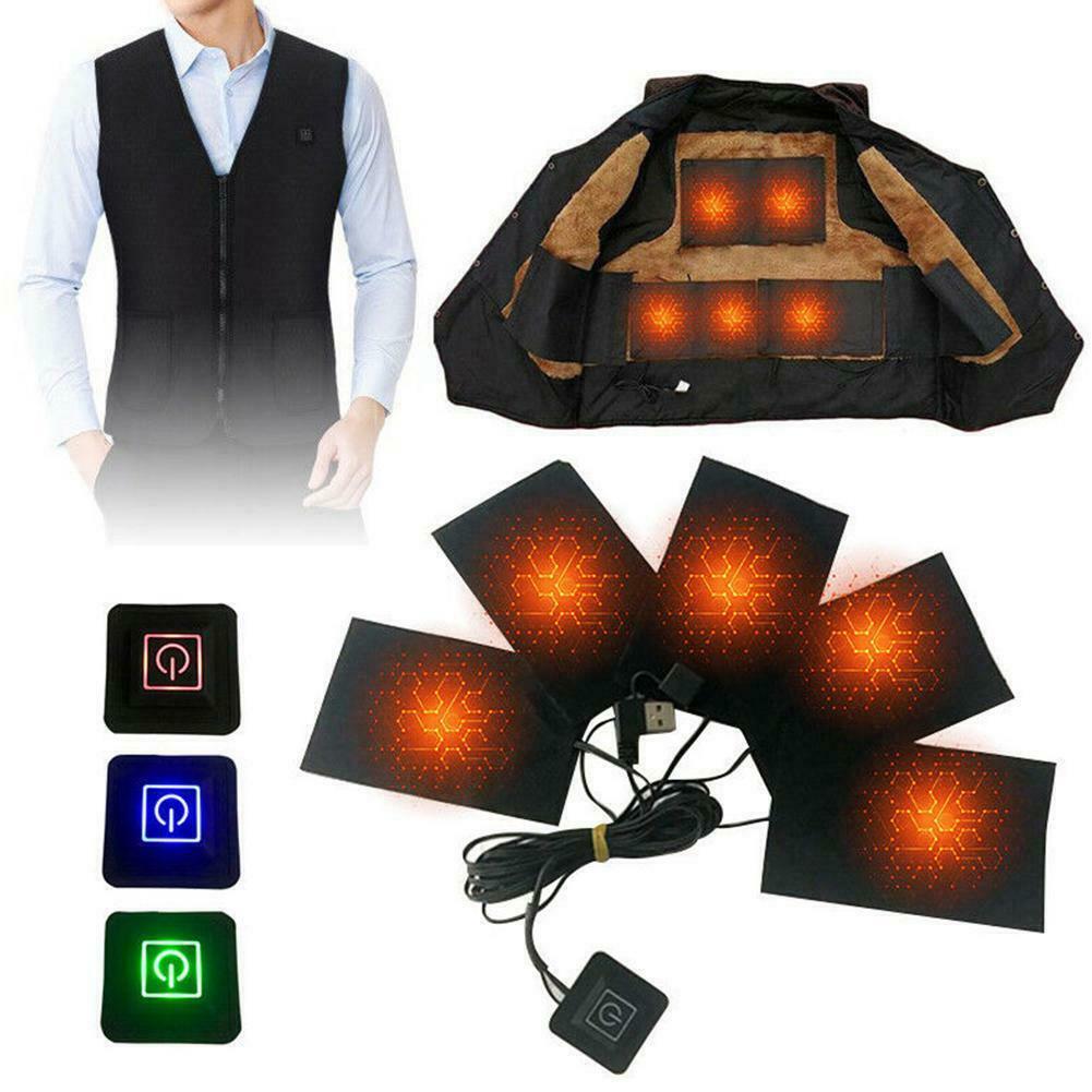 Kit 8 en 1 chauffant /électrique tapis chauffant veste gilet en fibre de m/étal v/êtements chauds pour lhiver