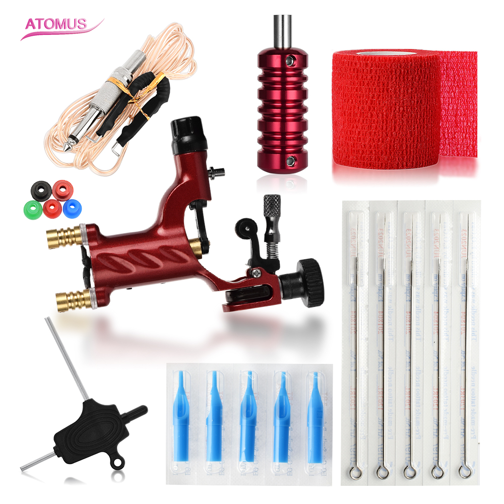 

Atomus Tattoo Machine Kits not Compelete Professional Tattoo set needles gun For Body Art For Beginner