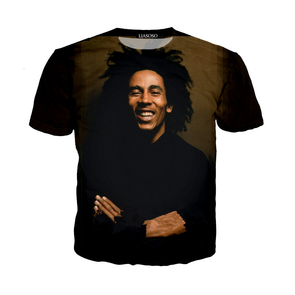 

Newest Popular Singer Reggae Bob Marley T Shirt Men Women Unisex Funny 3d Print Summer Short Sleeve O Neck Crewneck Casual Tops A110, Multi