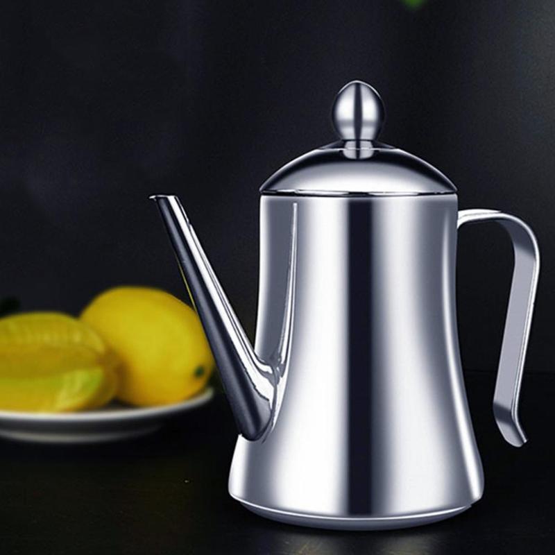 1Pc 0.35L Stainless Steel Oil Can Vinegar Pot Bottle Home Kitchen Use Bottle Container Storage