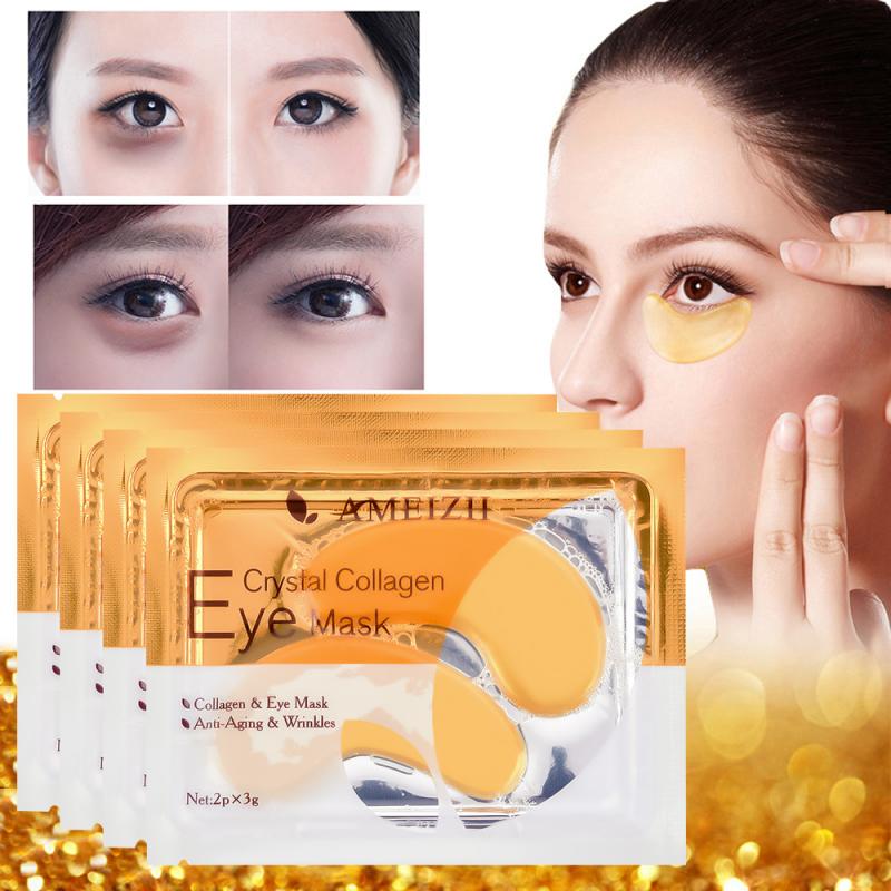 

2Pcs=1Pair Crystal Collagen Gold Eye Mask Anti-Aging Dark Circles Acne Beauty Patches For Eye Skin Care Korean Cosmetics New