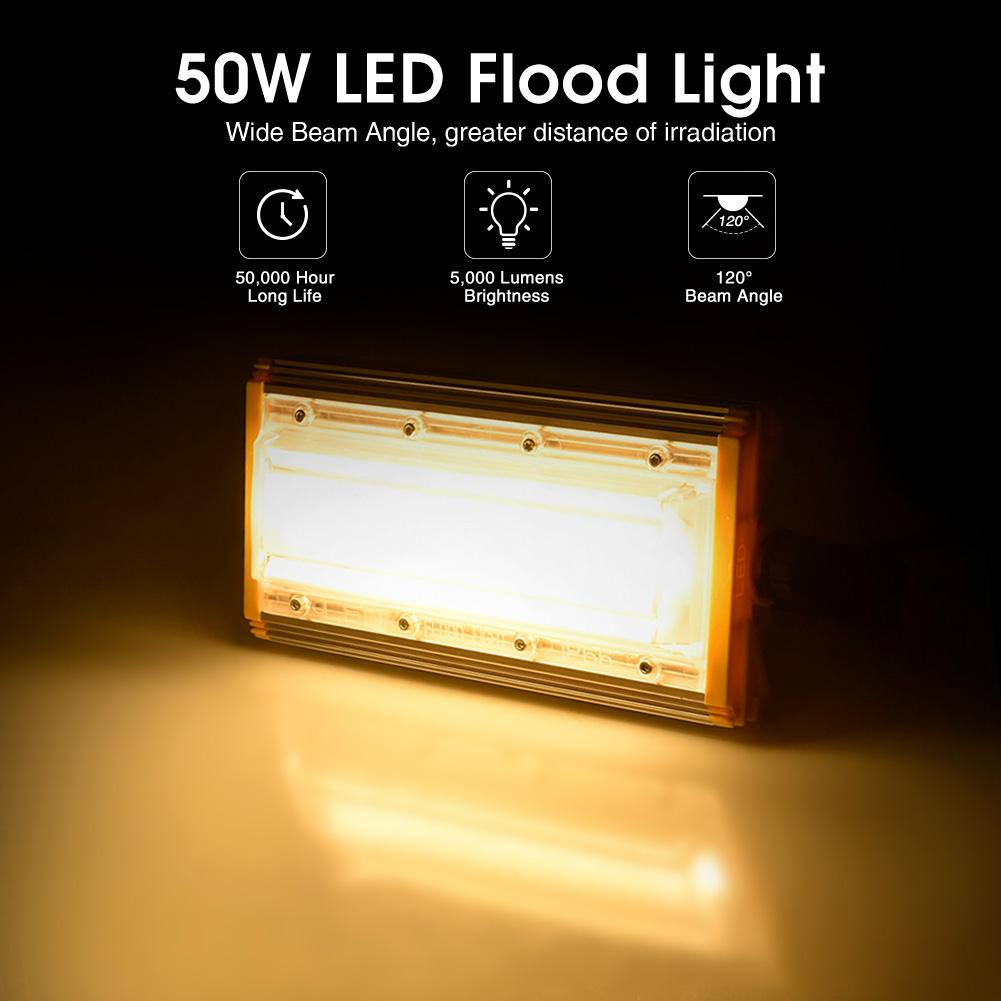 

50W led spotlight outdoor waterproof lamp yard door head spotlight projection lamp outdoor construction site lighting glare lamp