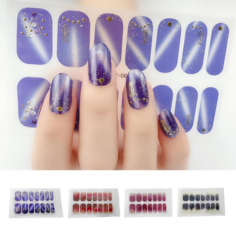 

1 Pack Nail Art Stickers Fashion Nail Art Fake False Sticker Manicure Decor DIY Tips Fashion Accessories, White