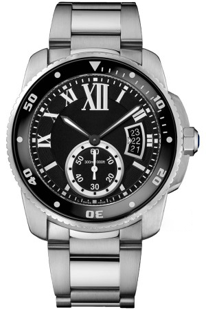 

Top Mens Sports Watch CAR CALIBRE DE W7100057 Black 42MM Sapphire Dial 8215 Automatic Stainless Steel Strap Mens Luminous Date WristWatch, White