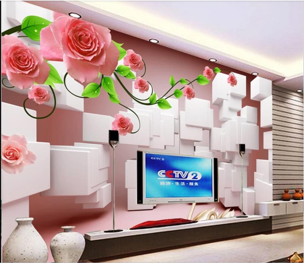 

WDBHG custom photo mural 3d wallpaper HD Rose Swan tv background living room home decor 3d wall murals wallpaper for walls 3 d, Non-woven wallpaper