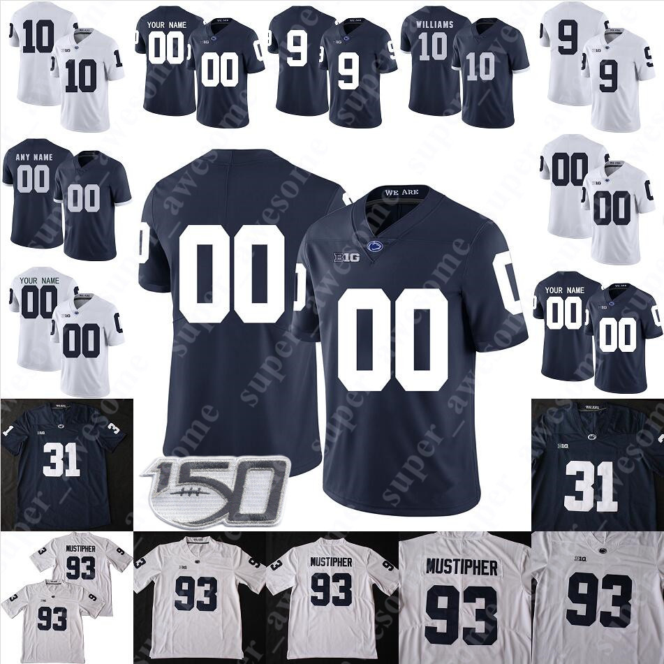 

Penn State Nittany Football Jersey Mike Gesicki 32 Matt Suhey 42 Michael Mauti 10 Matt Bahr 82 Ted Kwalick 67 Greg Buttle 82 Kenny Jackson, Navy retro