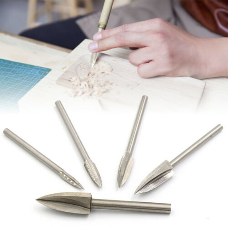 

5 Pcs/set Wood Carving Engraving Drill Bit Milling Cutter Carving Root Tools Woodworking LKS99