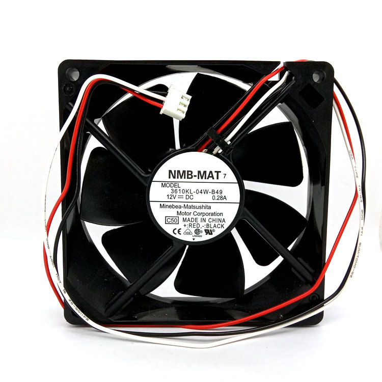 

New Original 3610KL-04W-B49 C50 DC12V 0.28A 90x90x25MM 9cm 3Lines cooling fan