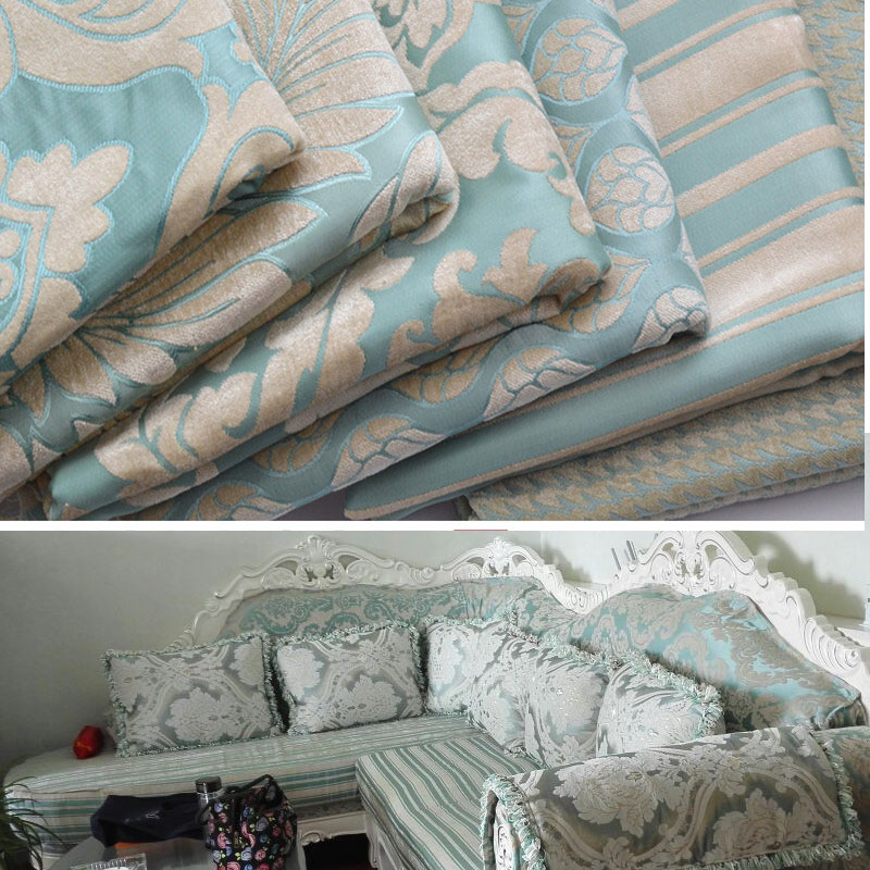 

280cm 110" width European Pillow Cushion Case Upholstery Chenille Fabric Material Jacquard Sofa Fabric 1.3kg/M