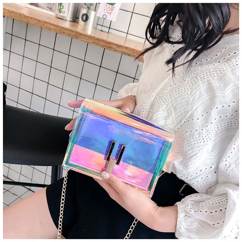 

NEW Designer Handbags Luxury Diagonal Bag Ladies Luxury Jewelry Handbag Wallet Fashion Mini Wild Laser Trend Chain, Blue