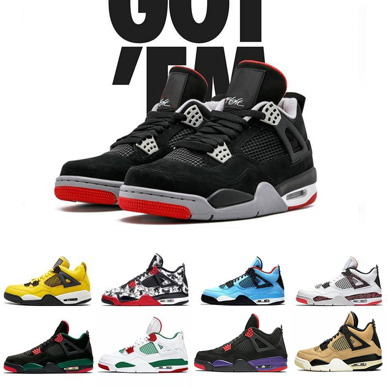 

Cheap Sale 4 IV Basketball Shoes Sports Sneakers Men 4s Zapatillas Authentic BLACK MOTORSPORT GAME ROYAL BLUE shoes, Fear pack