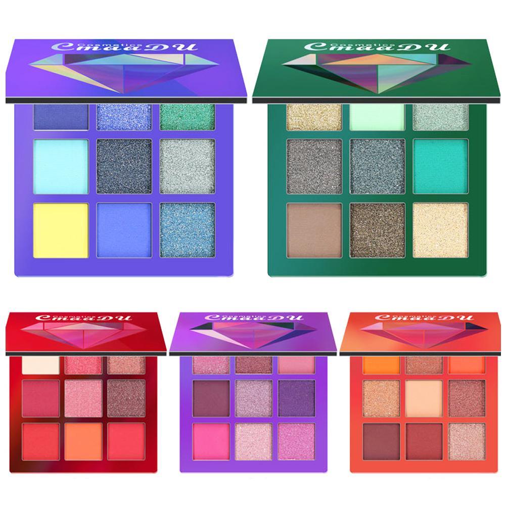 

Cmaadu 9 Colors Eye Shadow Shimmer Metallic Pigments Beauty Eyeshadow Powder Makeup eyeshadow Palette DHL Free, 9 colors eyeshadow palette