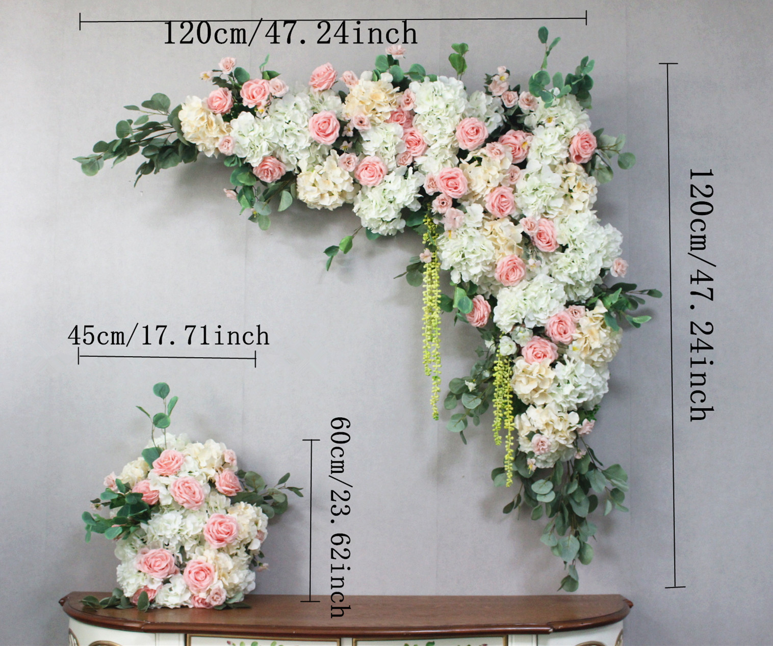 2019 120cm European Style Diy Wedding Stage Artificial Arch Silk