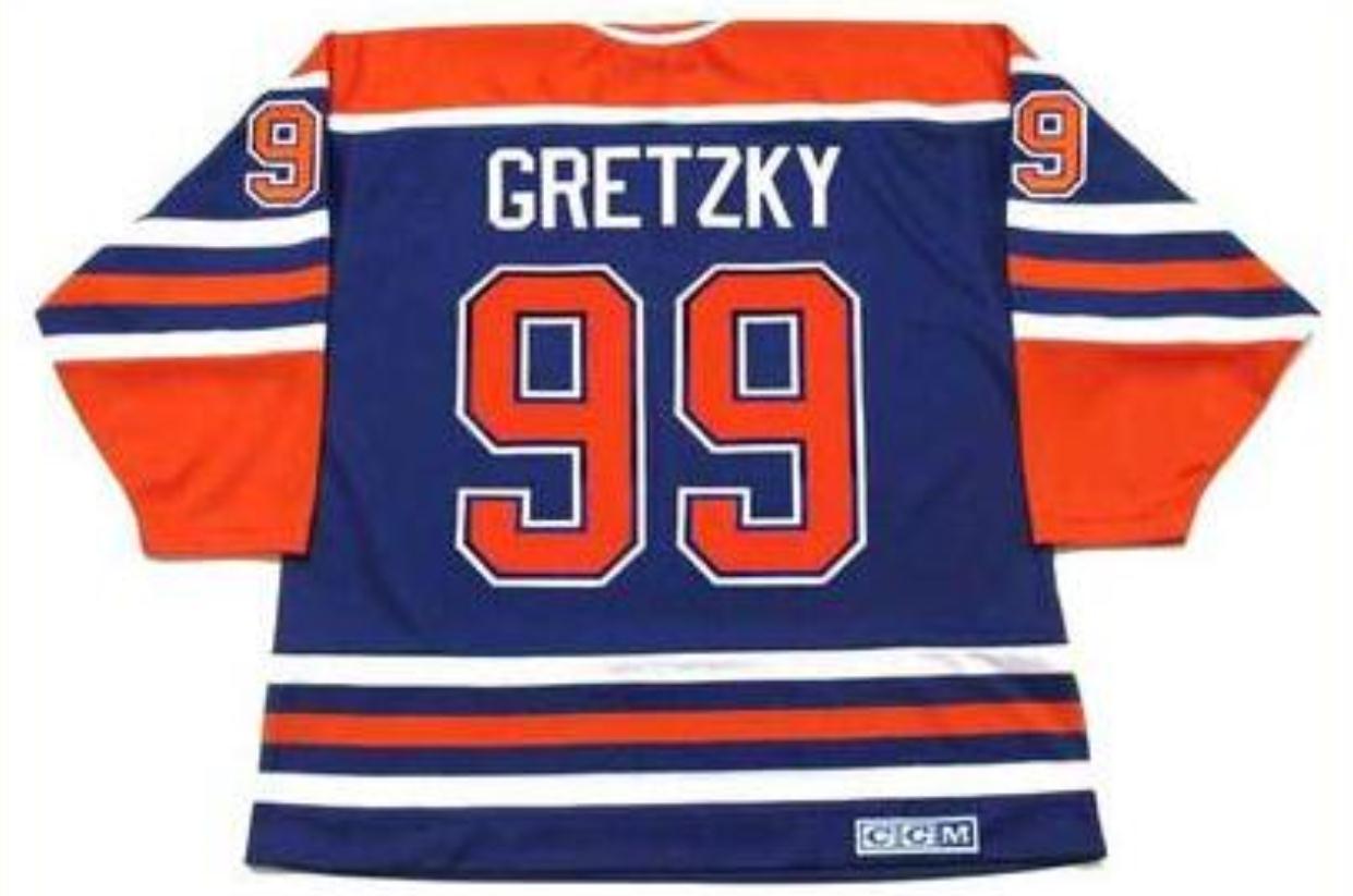 

Custom Men Youth women Vintage #99 WAYNE GRETZKY 1987 CCM Hockey Jersey Size S-5XL or custom any name orr number, Blue youth s-xl